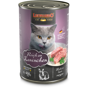 Lata leonardo de conejo alimento humedo para gatos