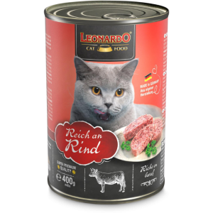 Lata leonardo sabor ternera alimento humedo para gatos