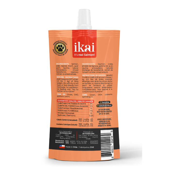 Ikai Mousse de Salmón y Cangrejo - Snacks Húmedo para Gatos 60 gr - Imagen 2