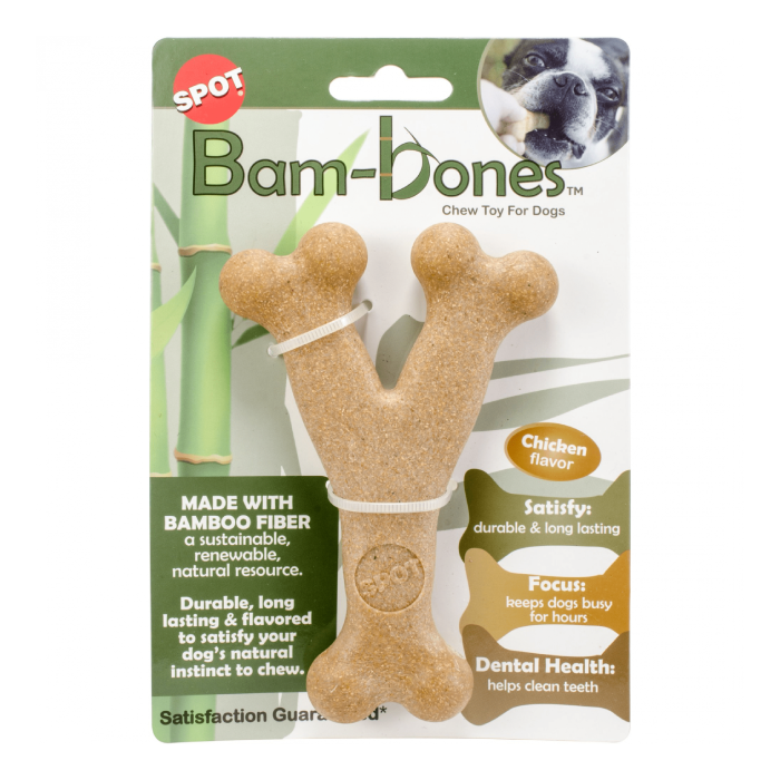Bam-bones hueso tipo Y para perros, sabor pollo