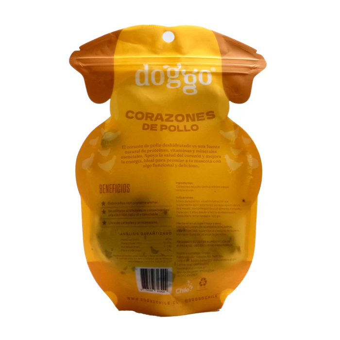 Doggo Snacks Natural para Perros Corazones de Pollo - Imagen 3