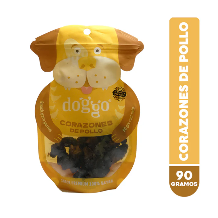 Doggo corazones de pollo deshidratados snacks natural para perros